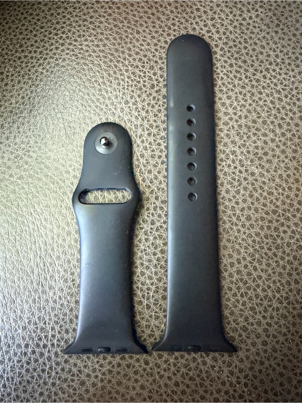 Apple Watch Black Silicone Sport Band Replacement 42mm M/L